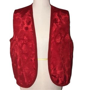RED REVERSIBLE OPEN FRONT VEST